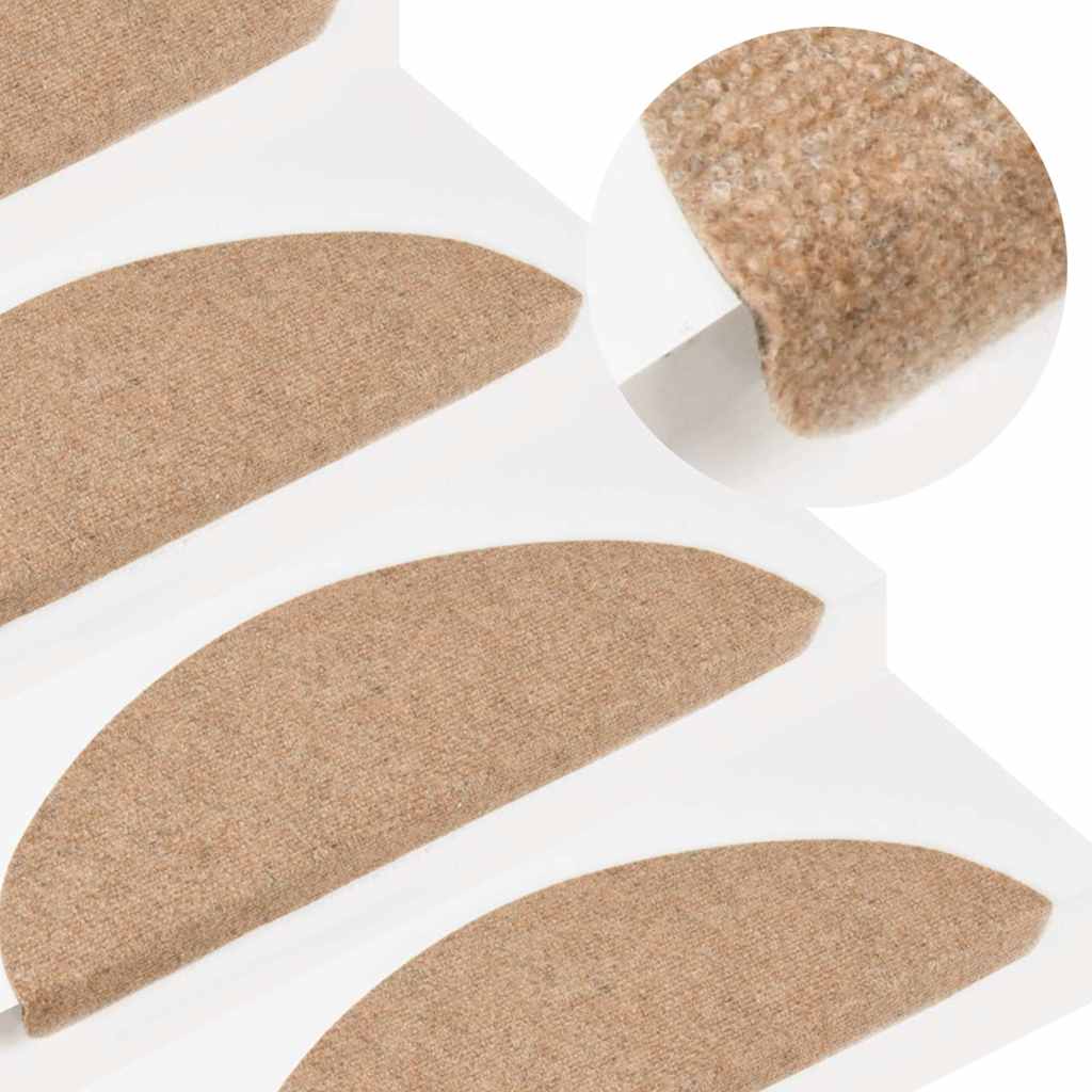 Prostirke za stepenice samoljepljive 20 kom bež 56x17x3 cm