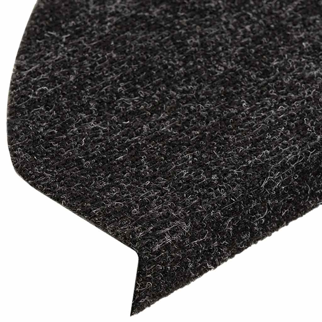 Samoljepljivi otirači za stepenice 20 kom crni 56 x 17 x 3 cm