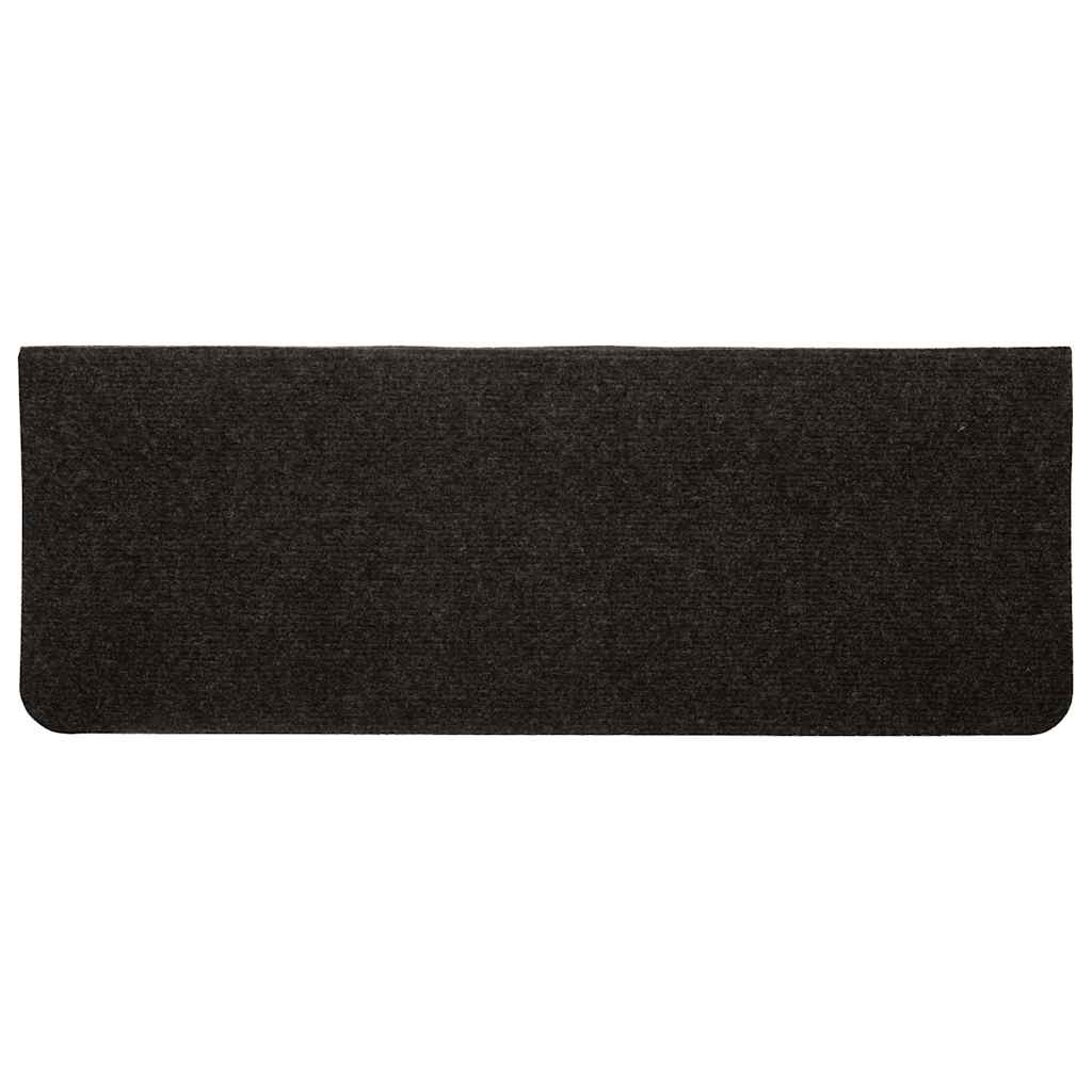 Samoljepljivi otirači za stepenice 30 kom crni 65x24,5x3,5 cm