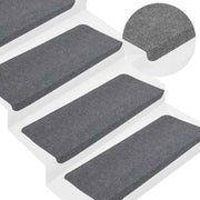 Samoljepljivi otirači za stepenice 30 kom sivi 65x24,5x3,5 cm