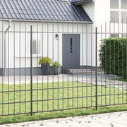 Vrtna Ograda 2 pcs Siva 170 x 225 cm Čelik s prahom premazan