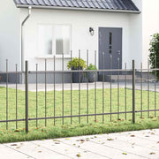 Vrtna Ograda 4 pcs Siva 170 x 140 cm Čelik s prahom premazan