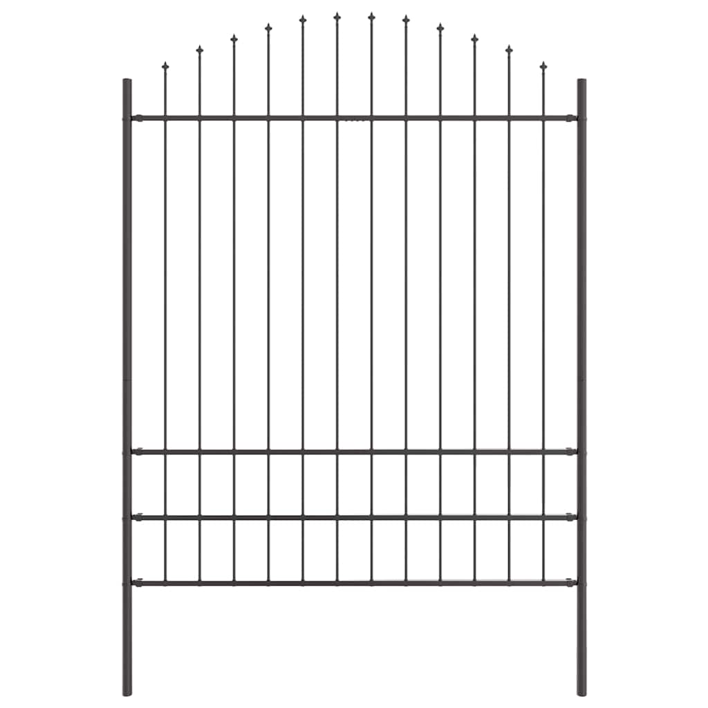 Vrtna Ograda 4 pcs Siva 170 x 225 cm Čelik s prahom premazan