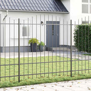 Vrtna Ograda 5 pcs Siva 170 x 215 cm Čelik s prahom premazan