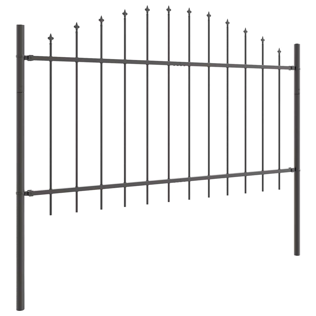 Vrtna Ograda 6 pcs Siva 170 x 140 cm Čelik s prahom premazan
