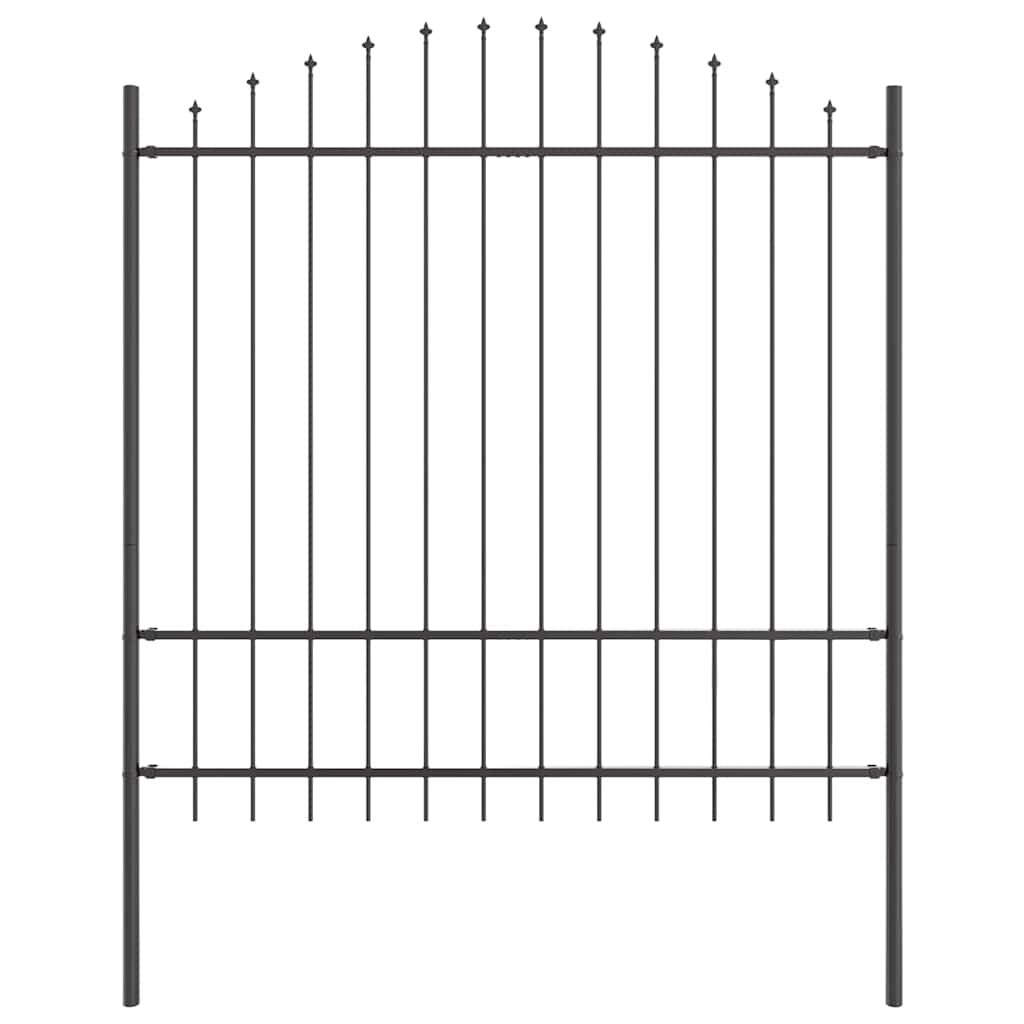 Vrtna Ograda 6 pcs Siva 170 x 215 cm Čelik s prahom premazan