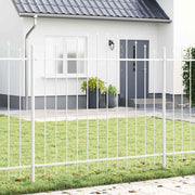 Vrtna Ograda 2 pcs Bijelo 170 x 190 cm Čelik s prahom premazan