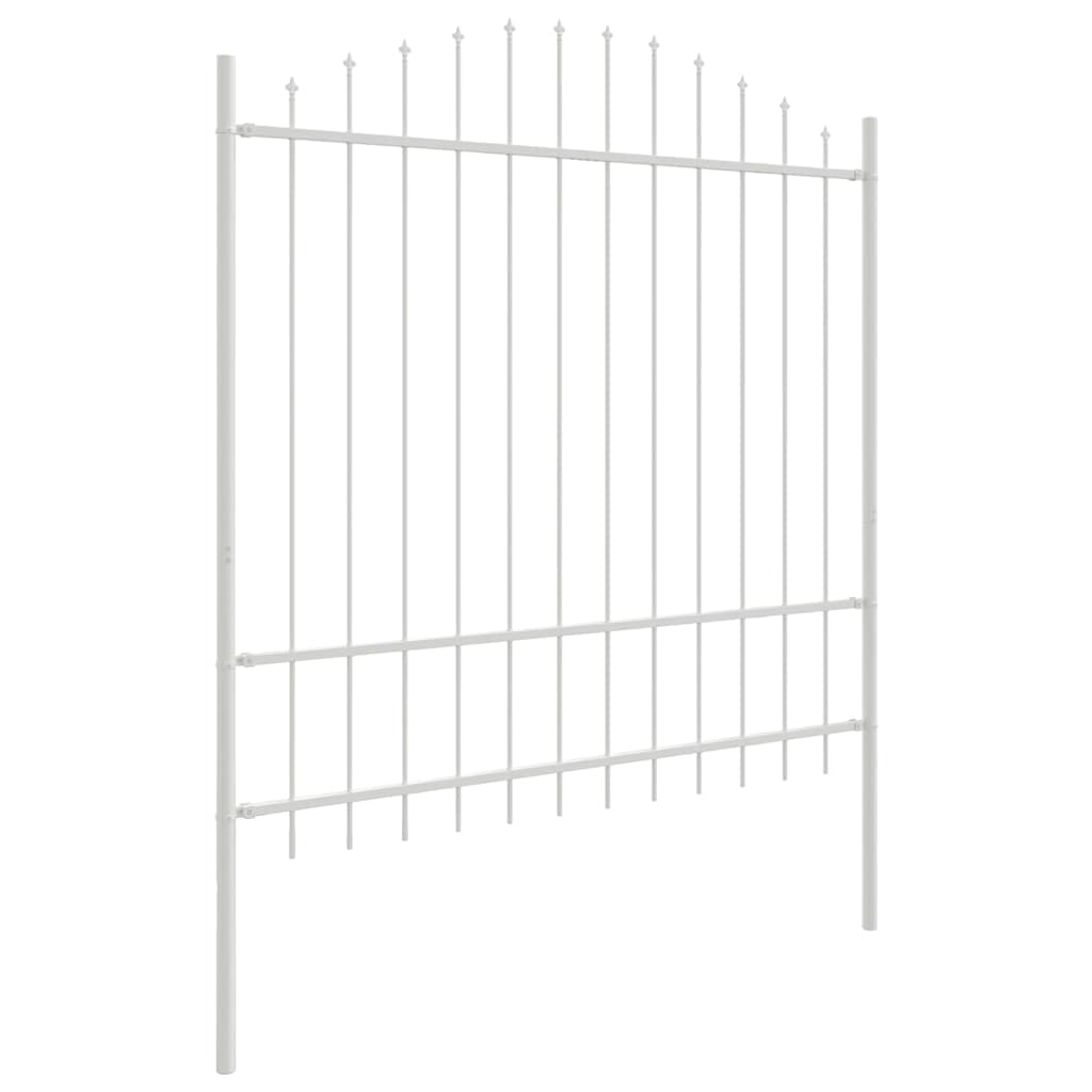 Vrtna Ograda 2 pcs Bijelo 170 x 215 cm Čelik s prahom premazan
