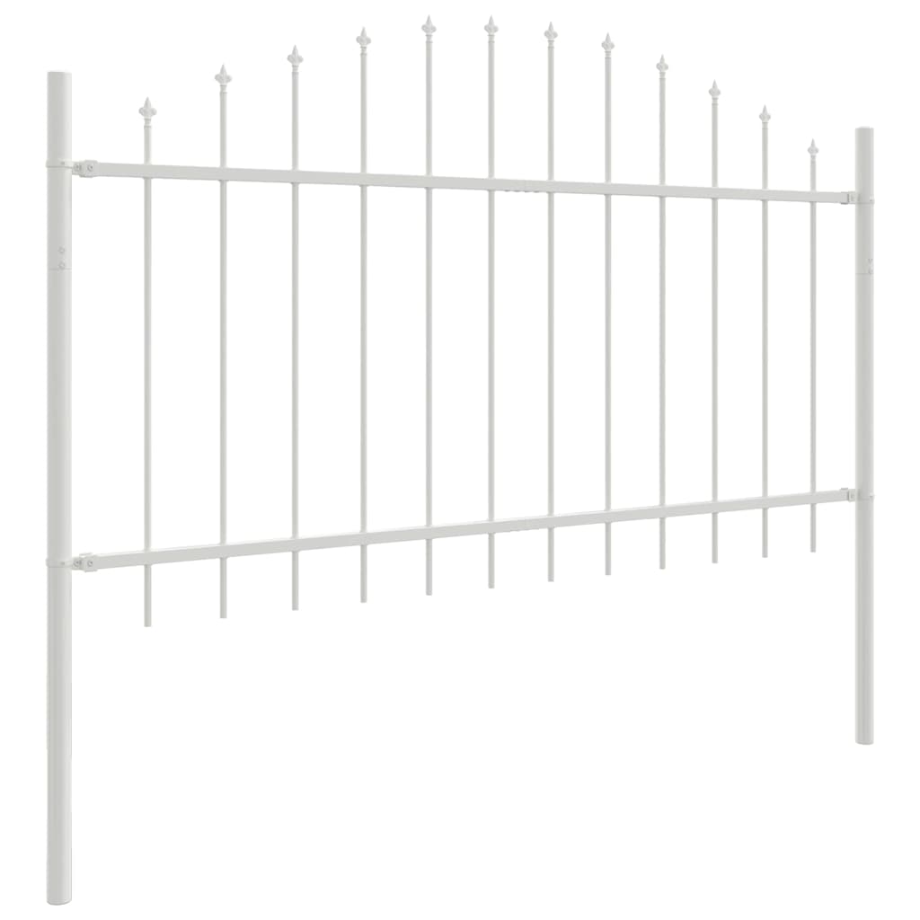Vrtna Ograda 3 pcs Bijelo 170 x 140 cm Čelik s prahom premazan