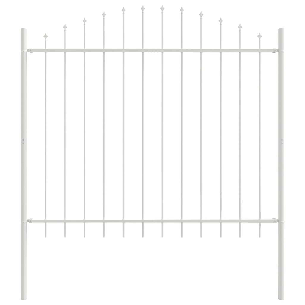 Vrtna Ograda 3 pcs Bijelo 170 x 190 cm Čelik s prahom premazan