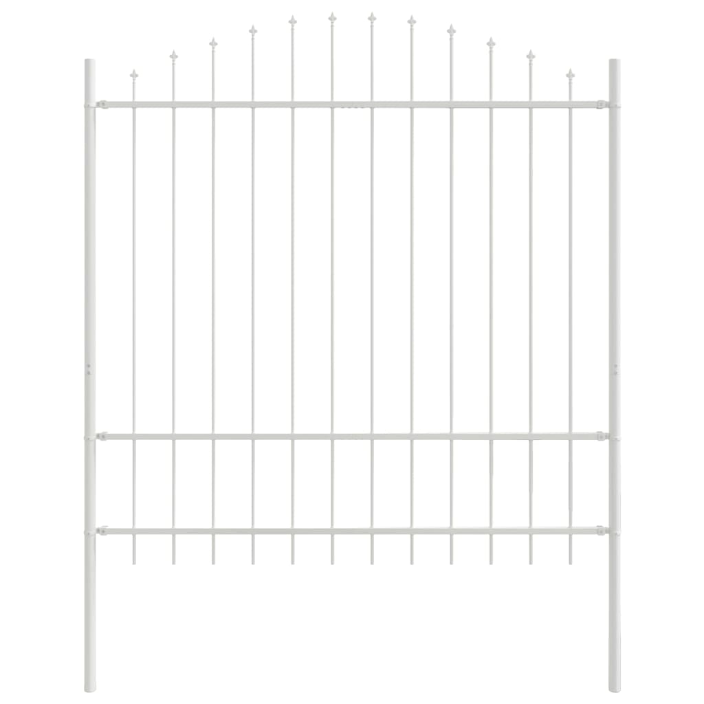 Vrtna Ograda 3 pcs Bijelo 170 x 215 cm Čelik s prahom premazan
