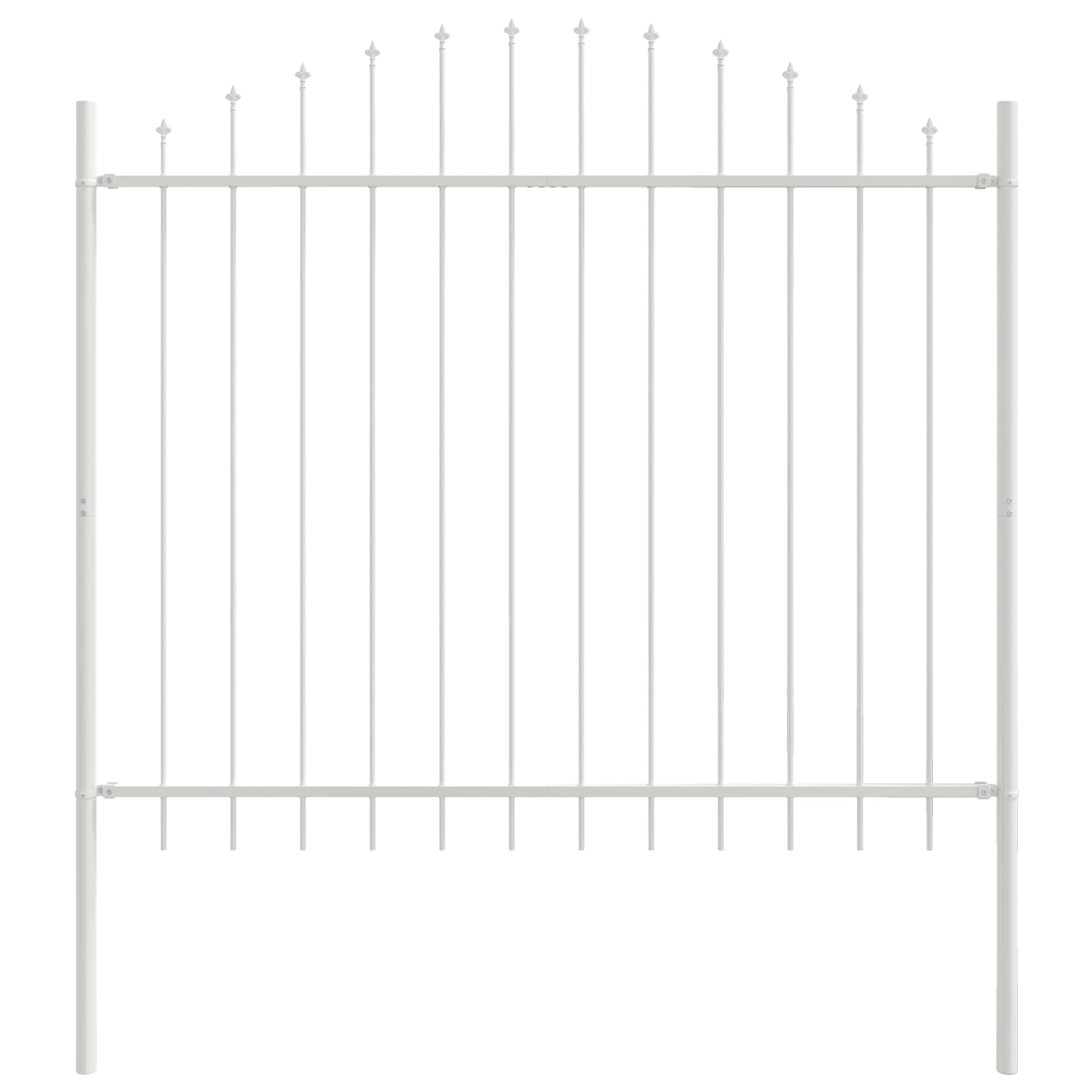 Vrtna Ograda 4 pcs Bijelo 170 x 165 cm Čelik s prahom premazan