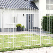 Vrtna Ograda 6 pcs Bijelo 170 x 225 cm Čelik s prahom premazan