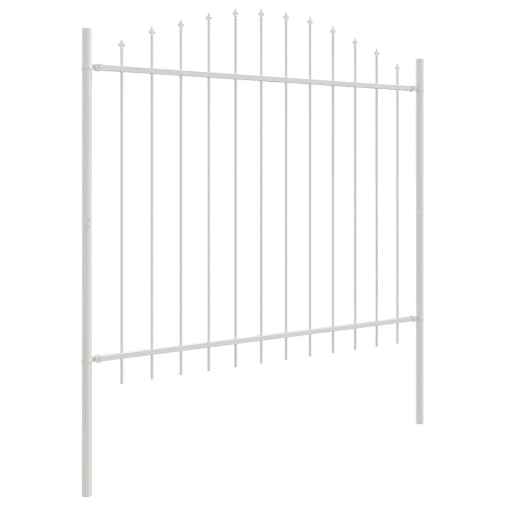 Vrtna Ograda 7 pcs Bijelo 170 x 165 cm Čelik s prahom premazan