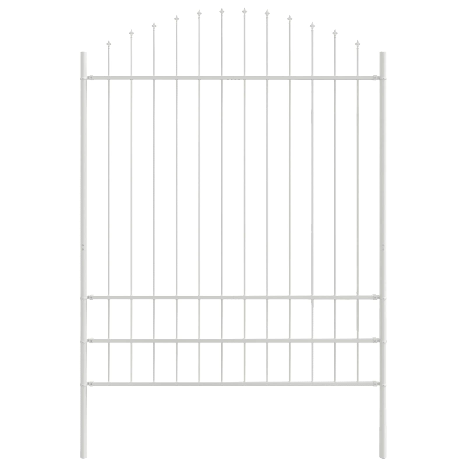 Vrtna Ograda 7 pcs Bijelo 170 x 225 cm Čelik s prahom premazan