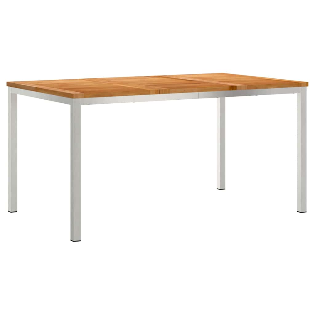 Vrtni set za objed 5 pcs Smeđa Čvrsto teak drvo