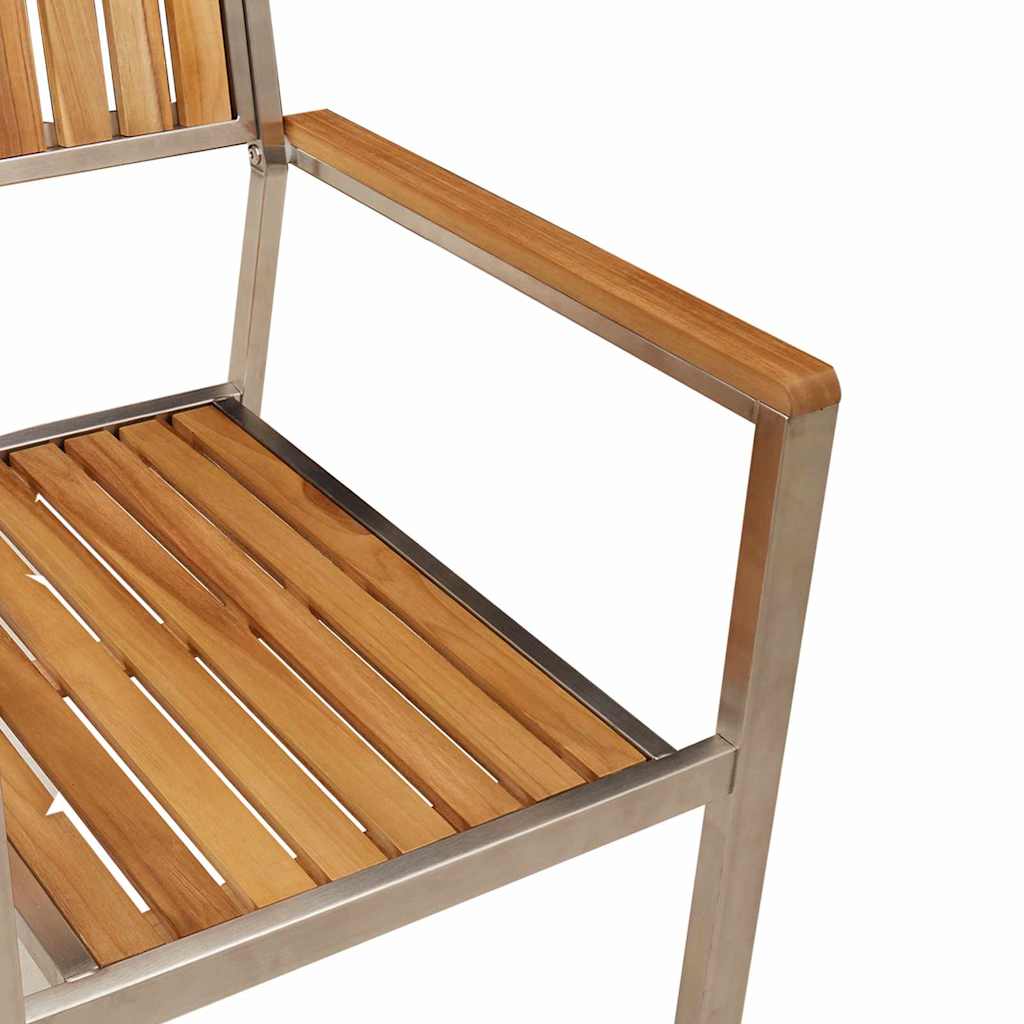Vanjski set za objedovanje 7 pcs Smeđa Čvrsto teak drvo