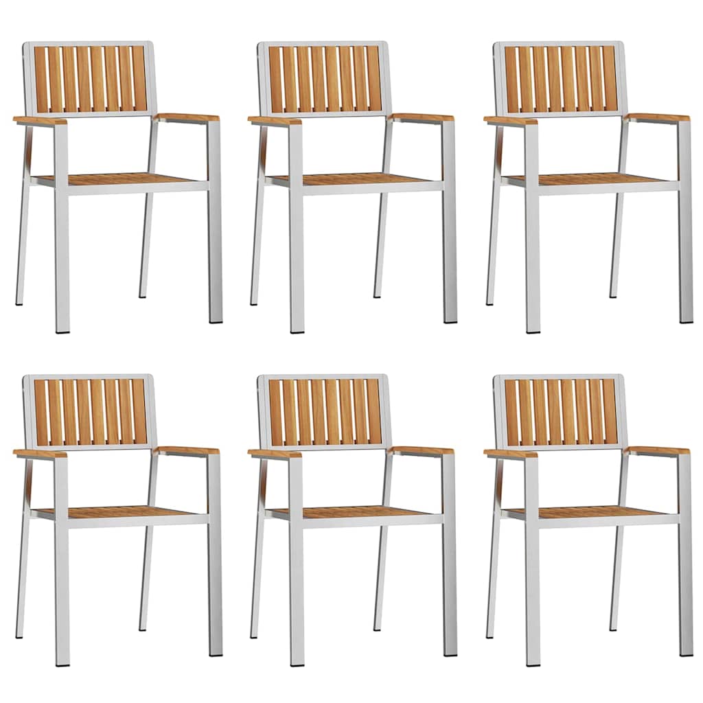 Vanjski set za objedovanje 7 pcs Smeđa Čvrsto teak drvo
