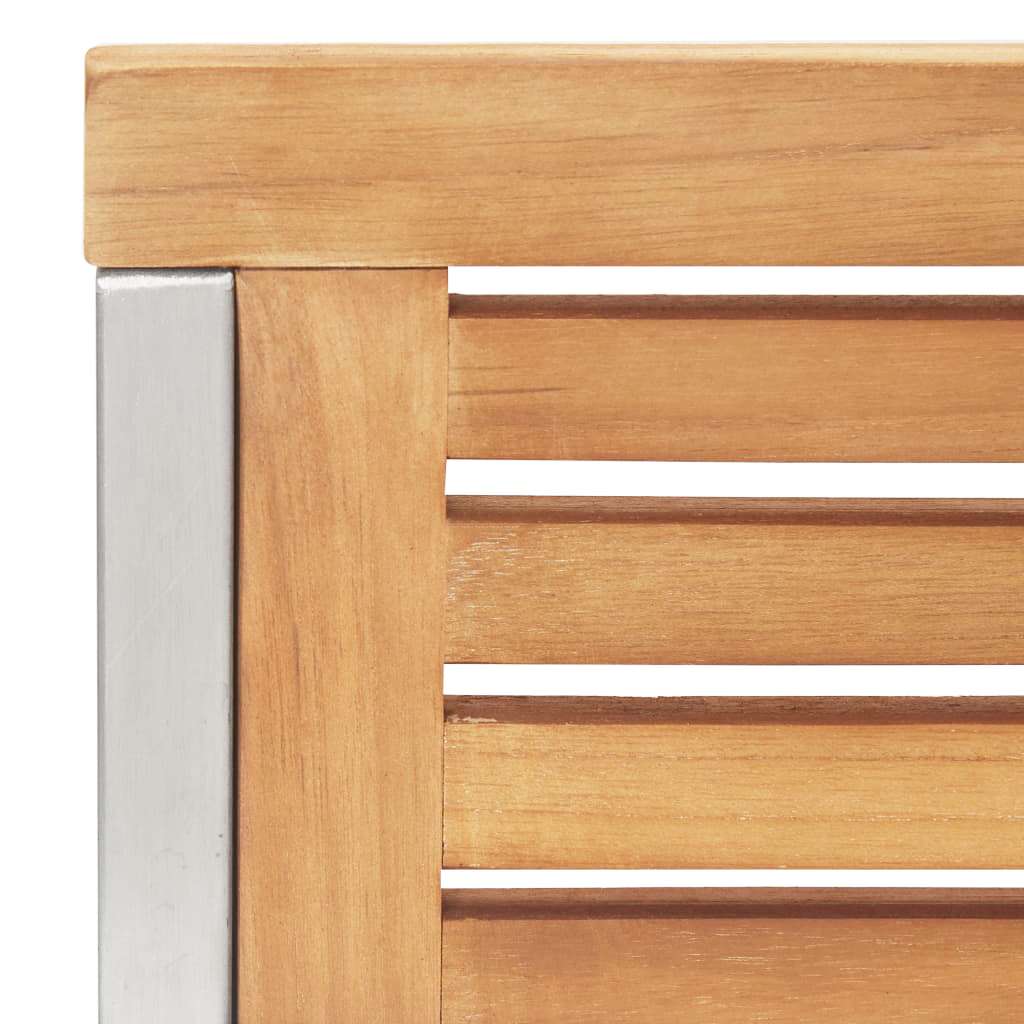 Vrtni set za objed 5 pcs Smeđa Čvrsto teak drvo