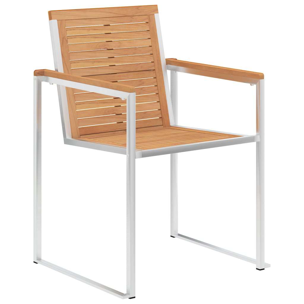 Vrtni set za objed 7 pcs Smeđa Čvrsto teak drvo
