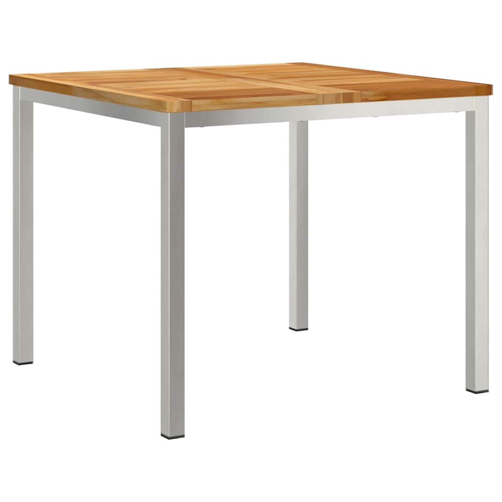 Vrtni set za objed 3 pcs Smeđa Čvrsto teak drvo