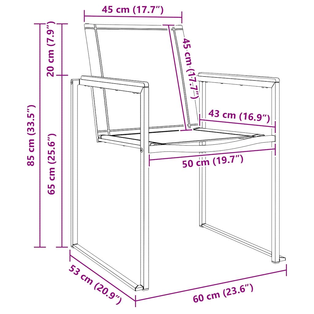 Vrtni set za objed 5 pcs Smeđa Čvrsto teak drvo