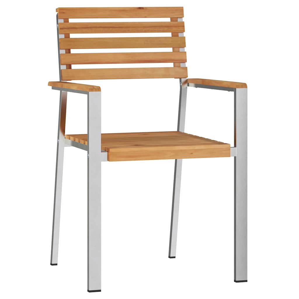 Vrtna stolica 8 pcs Prirodna nafta Čvrsto teak drvo