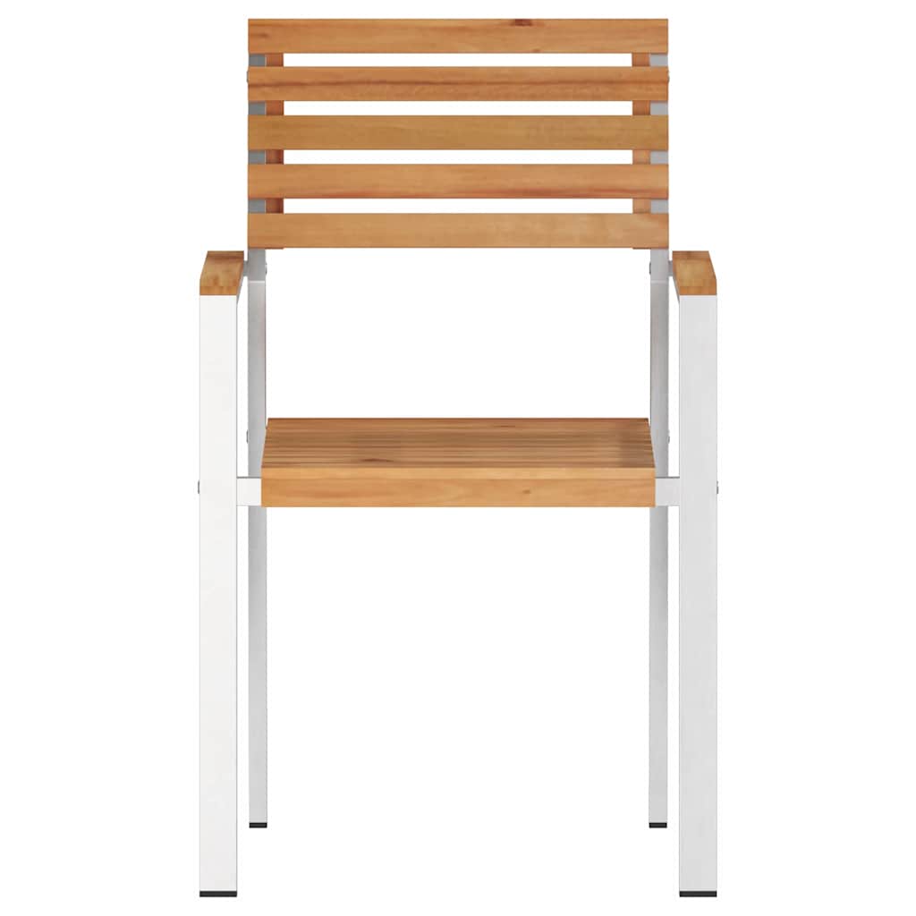 Vrtna stolica 8 pcs Prirodna nafta Čvrsto teak drvo