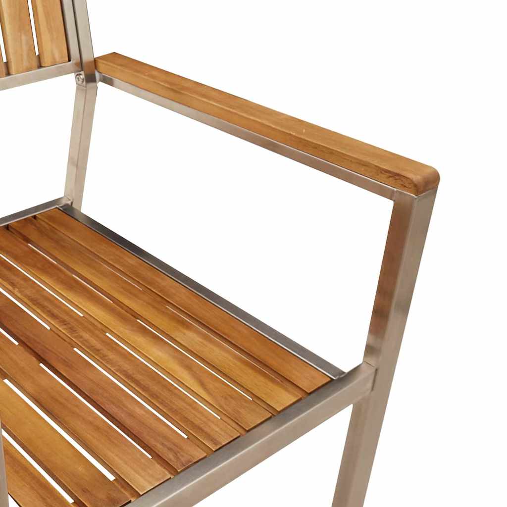 Vrtna stolica 8 pcs Smeđa 56 x 54,5 x 87 cm Čvrsto drvo akacije