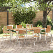 Vrtna stolica 8 pcs Smeđa 56 x 54,5 x 87 cm Čvrsto teak drvo