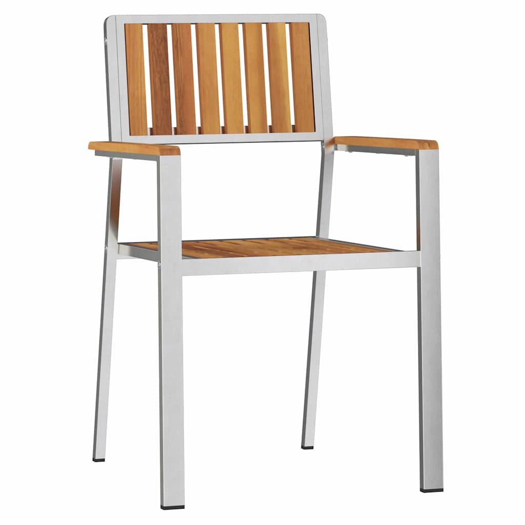 Vrtna stolica 8 pcs Smeđa 56 x 54,5 x 87 cm Čvrsto teak drvo