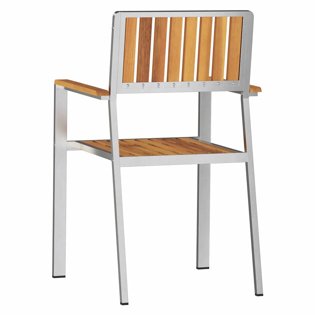 Vrtna stolica 8 pcs Smeđa 56 x 54,5 x 87 cm Čvrsto teak drvo