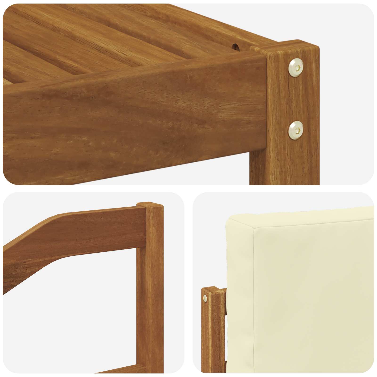 Set vanjskih sofa s jastukom 5 pcs Prirodna i krem