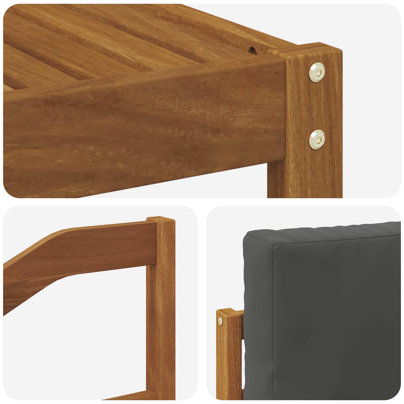 Set vanjskih sofa s jastukom 5 pcs Prirodna i antracit