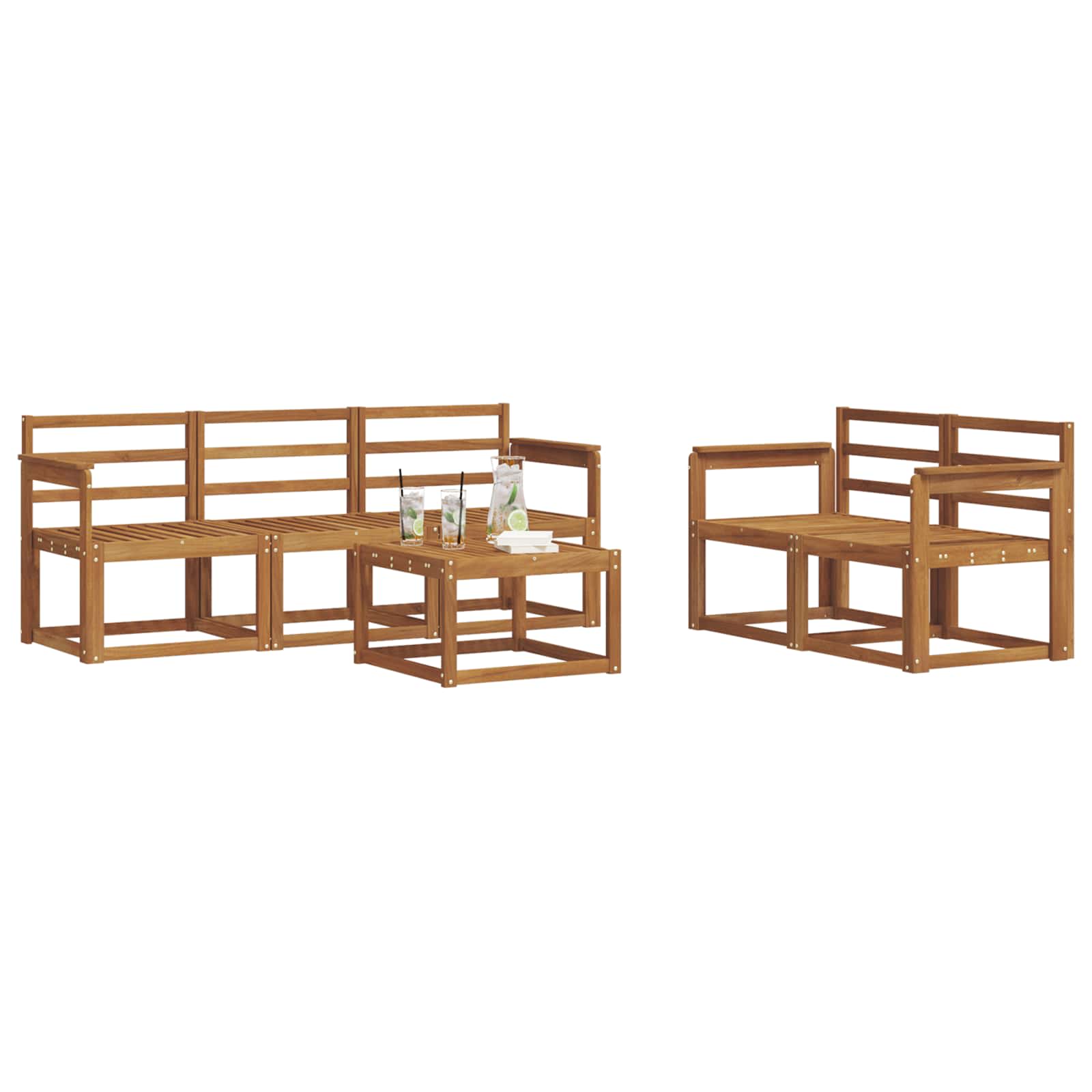 Set vanjskih sofa 6 pcs Prirodna