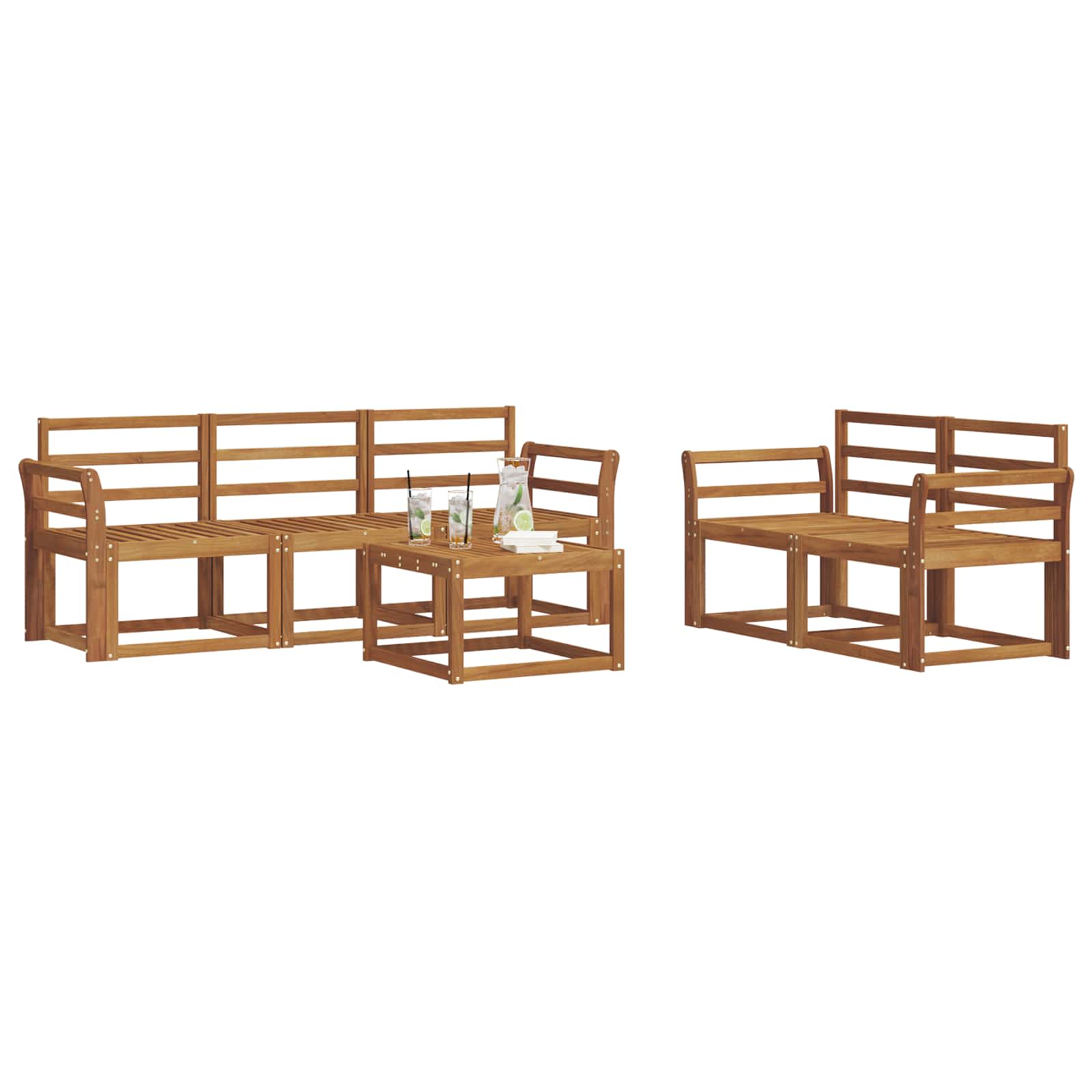 Set vanjskih sofa 6 pcs Prirodna