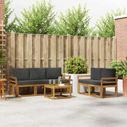 Set vanjskih sofa 6 kom. Prirodna i antracit