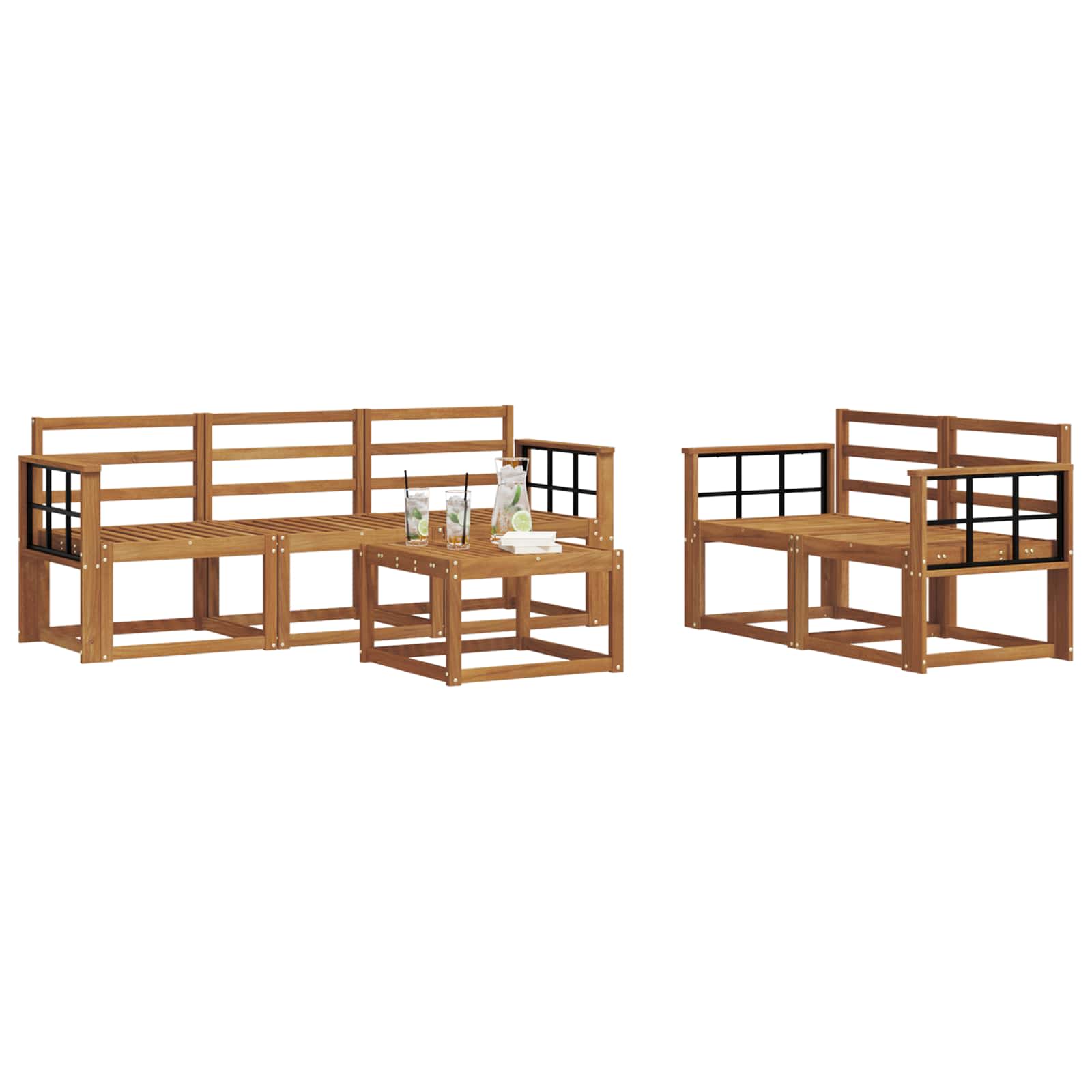 Set vanjskih sofa 6 pcs Prirodna