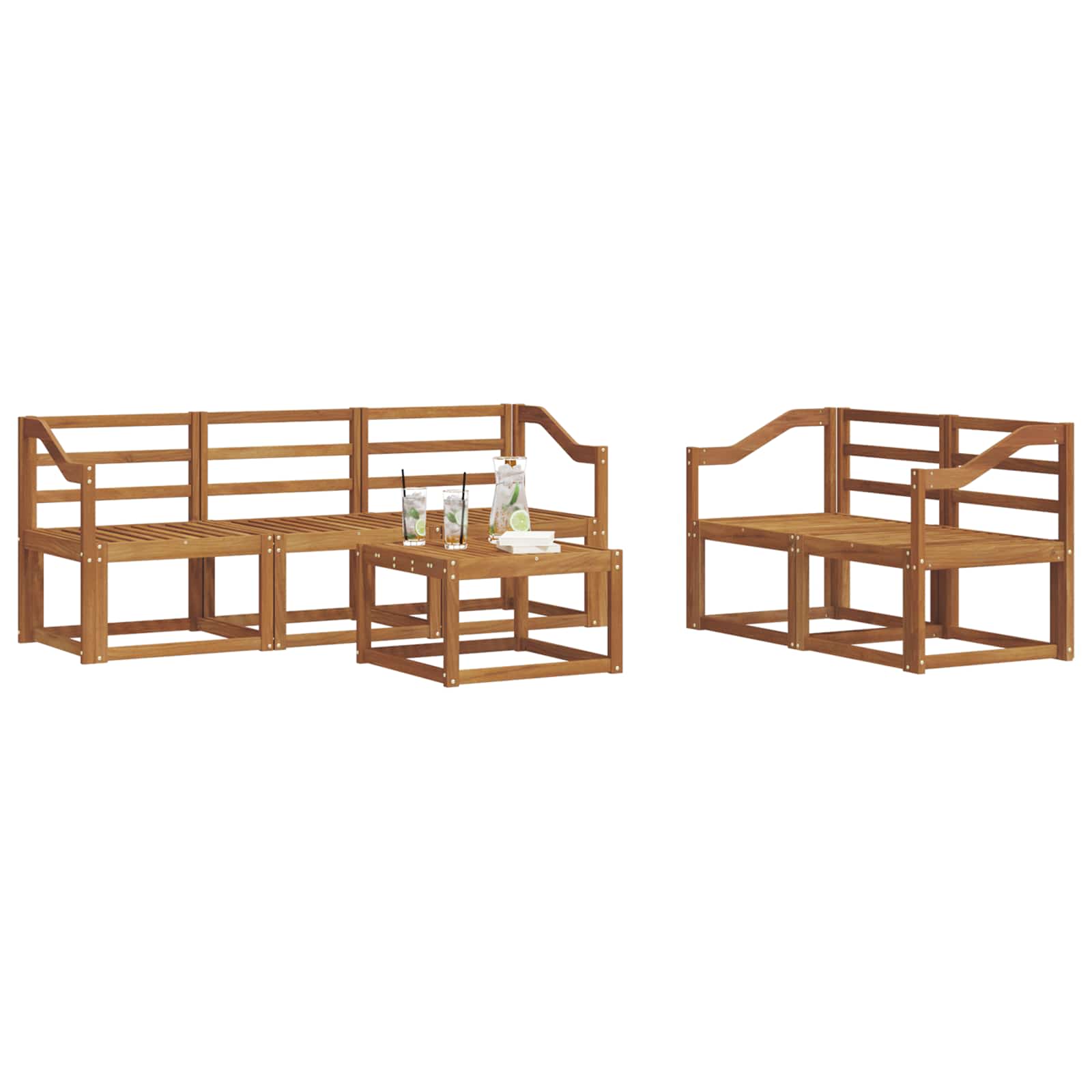 Set vanjskih sofa 6 pcs Prirodna