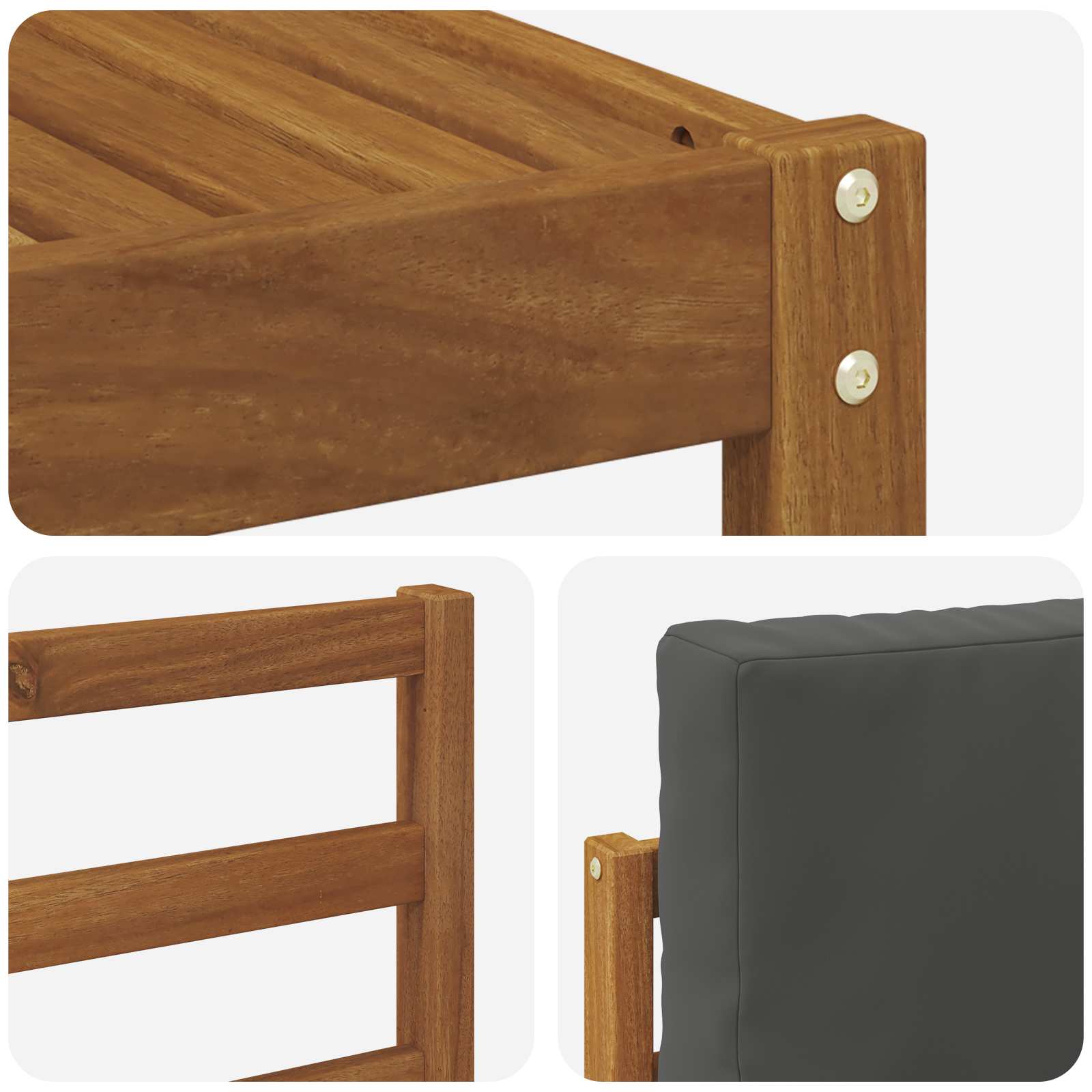 Set vanjskih sofa s jastukom 7 pcs Prirodna i antracit