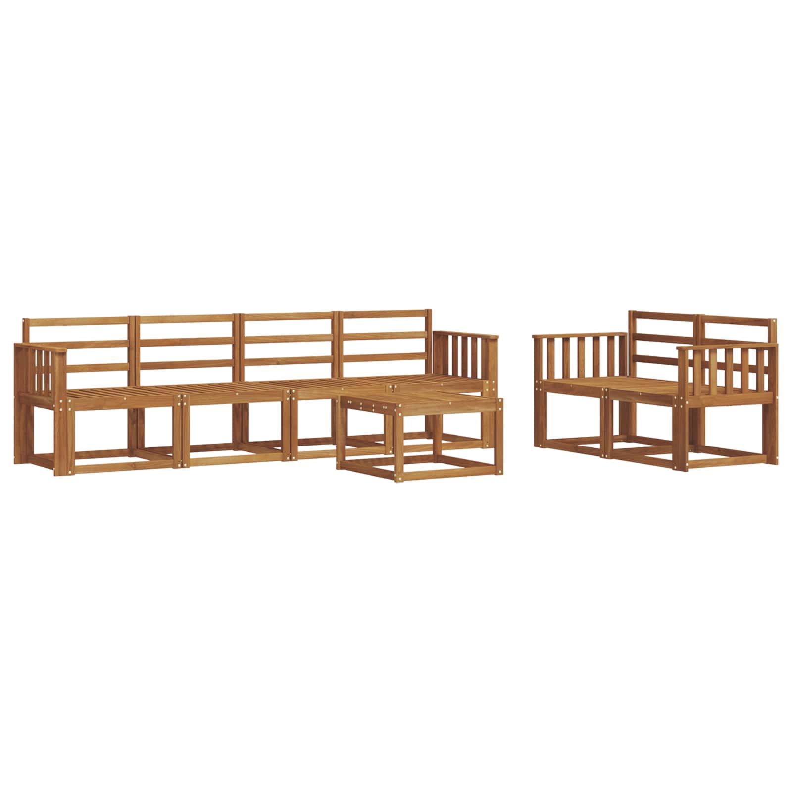 Set vanjskih sofa 7 pcs Prirodna