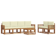 Set vanjskih sofa 7 kom. Prirodna i krem