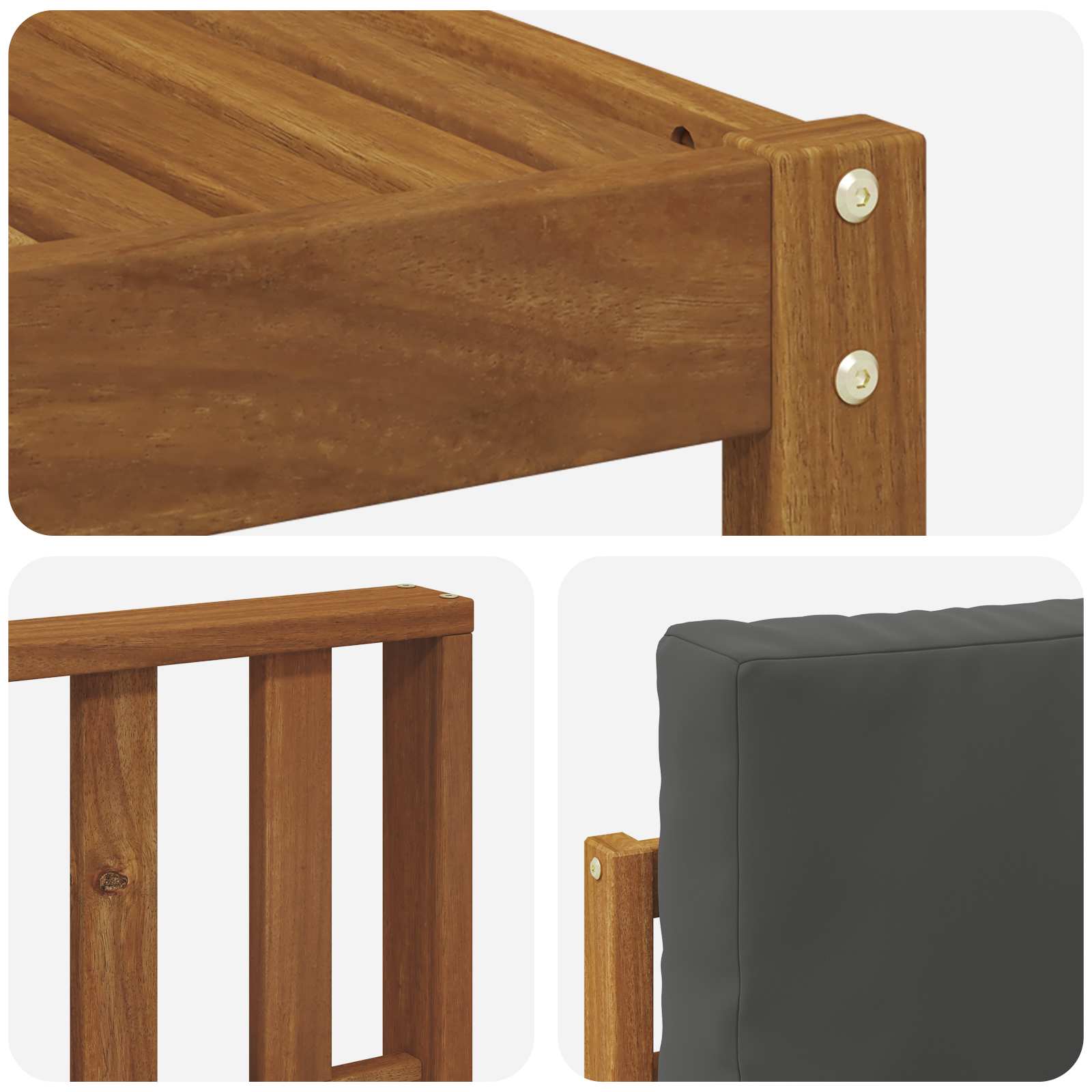 Set vanjskih sofa 7 kom. Prirodna i antracit