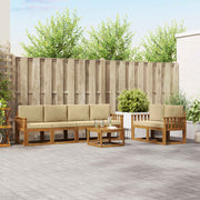 Set vanjskih sofa 7 kom. Prirodna i bež