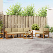 Set vanjskih sofa 7 kom. Prirodna i bež