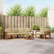 Set vanjskih sofa 7 kom. Prirodna i bež
