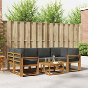 Set vanjskih sofa 7 kom. Prirodna i antracit