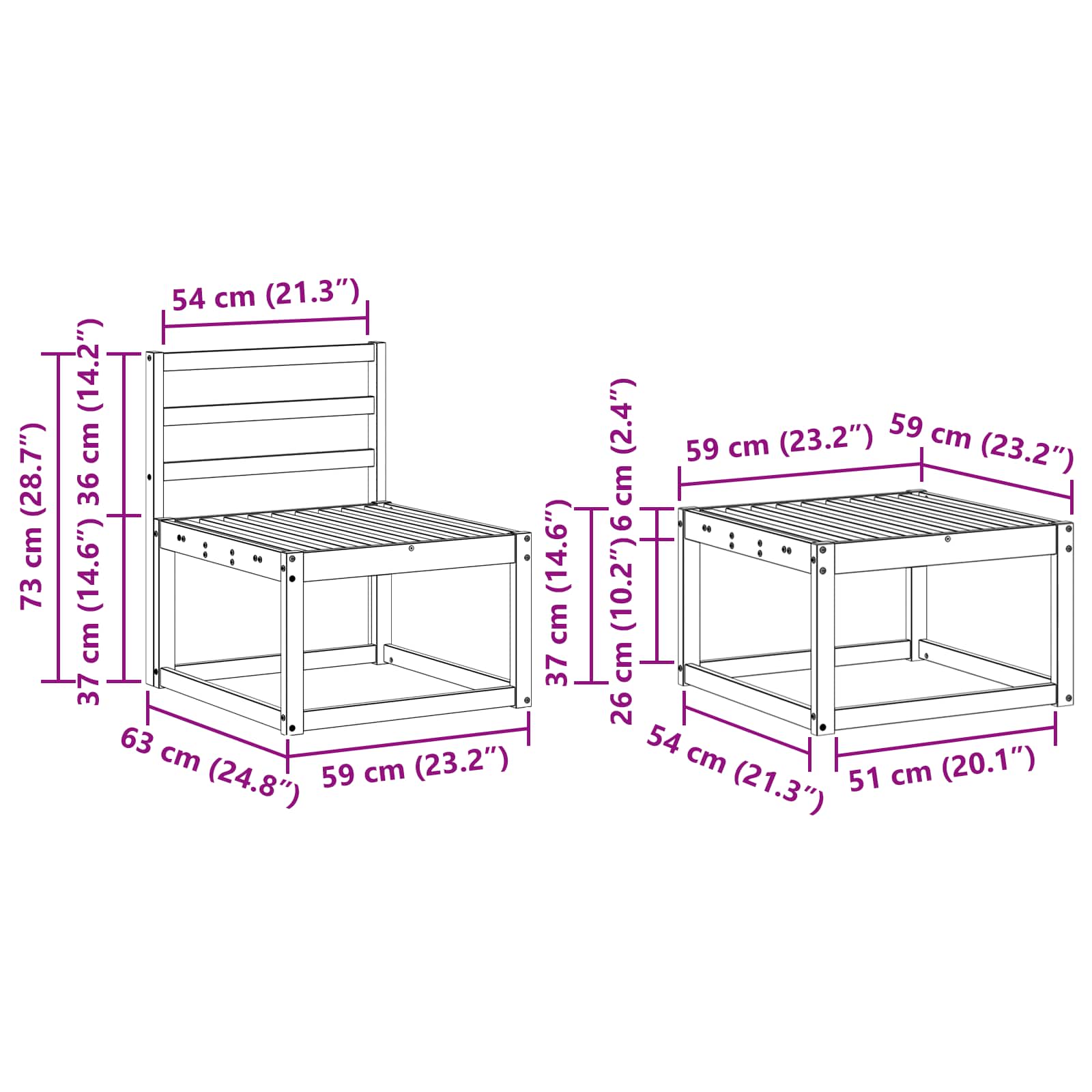 Set vanjskih sofa 8 pcs Prirodna Čvrsto drvo akacije