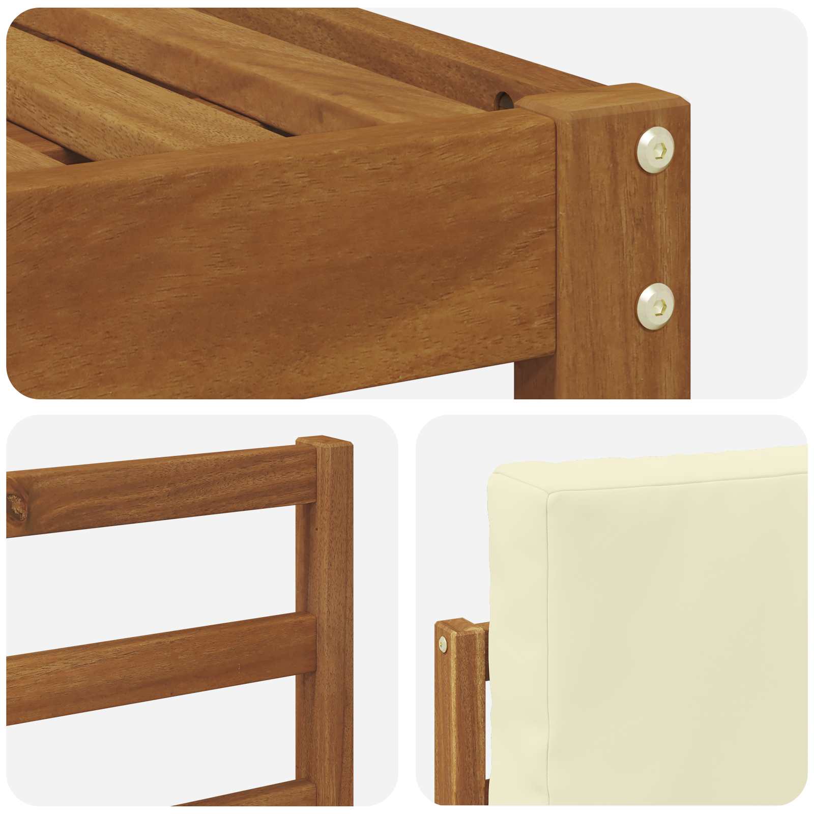 Set vanjskih sofa 8 pcs Prirodna i krem