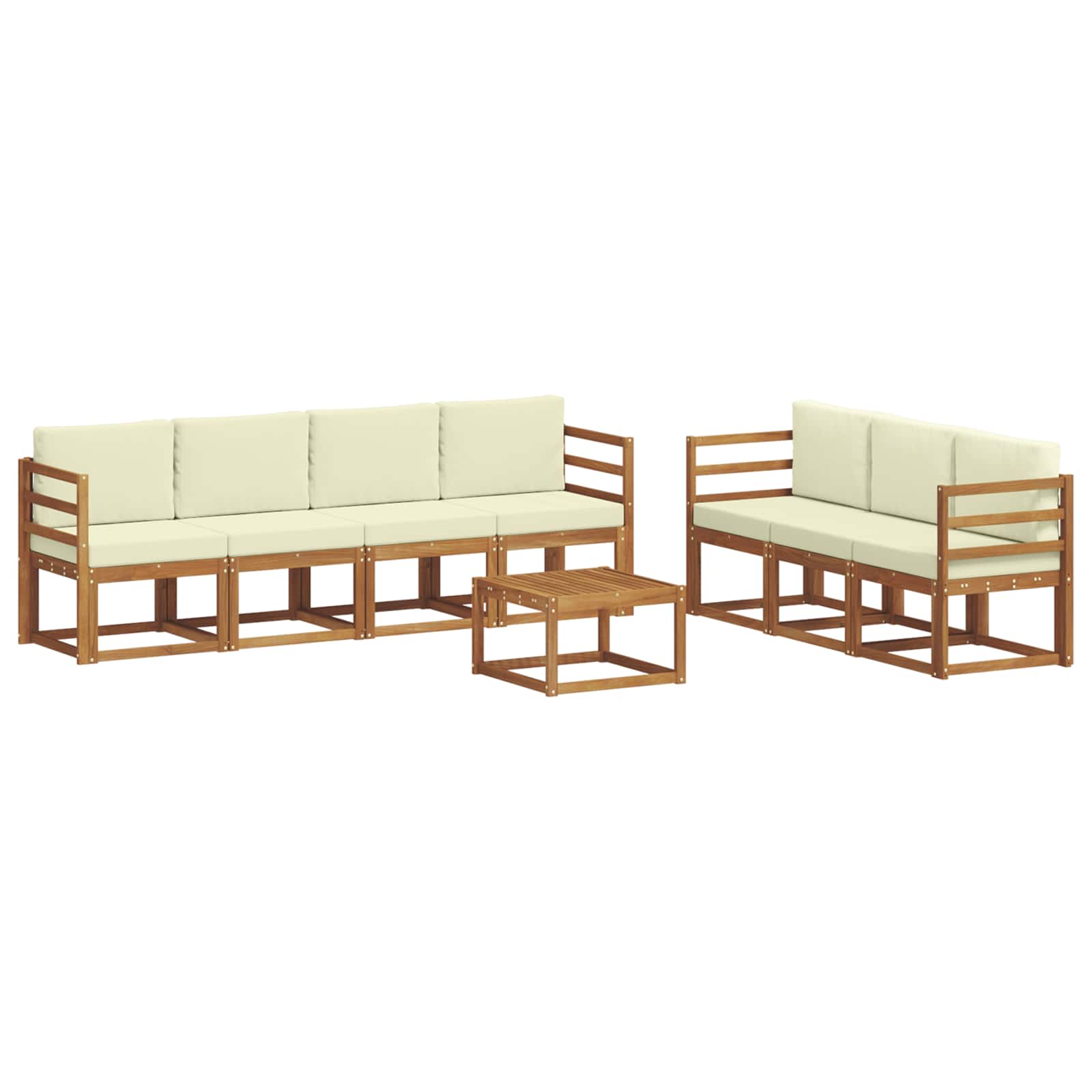 Set vanjskih sofa 8 pcs Prirodna i krem